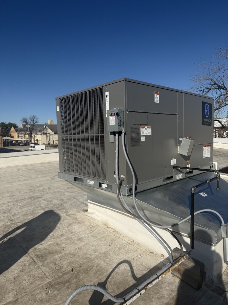 New commercial package unit is up and running.