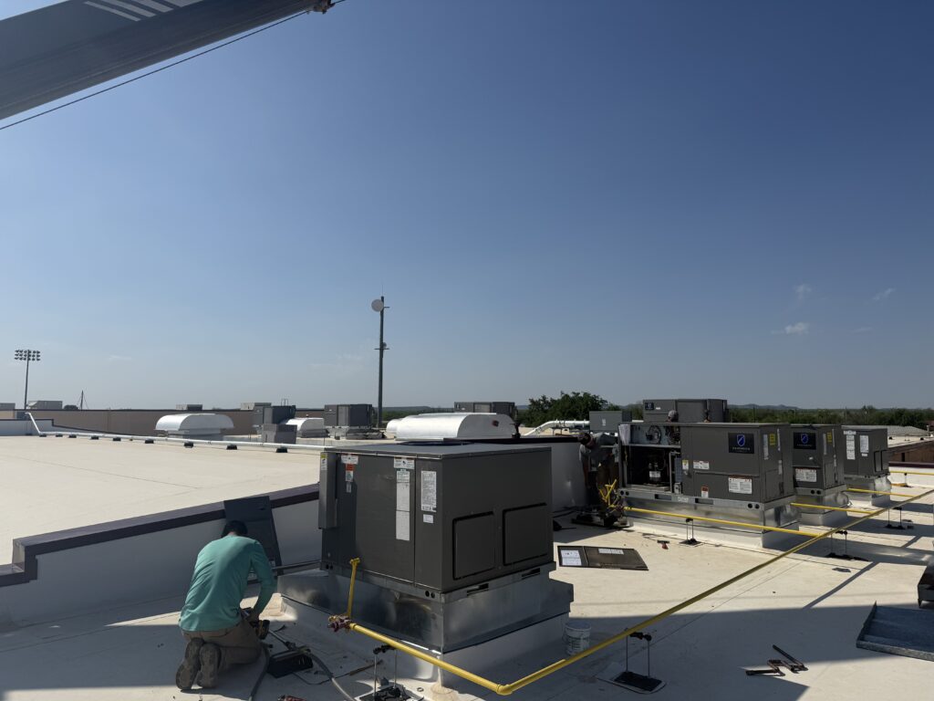 Installation of 44 new air conditioners for Bronte ISD