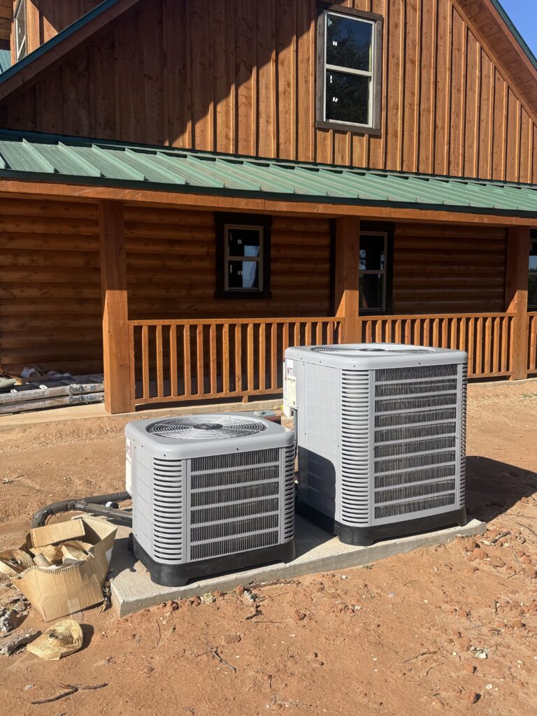 Two new Heat Pump systems installed outside of San Angelo