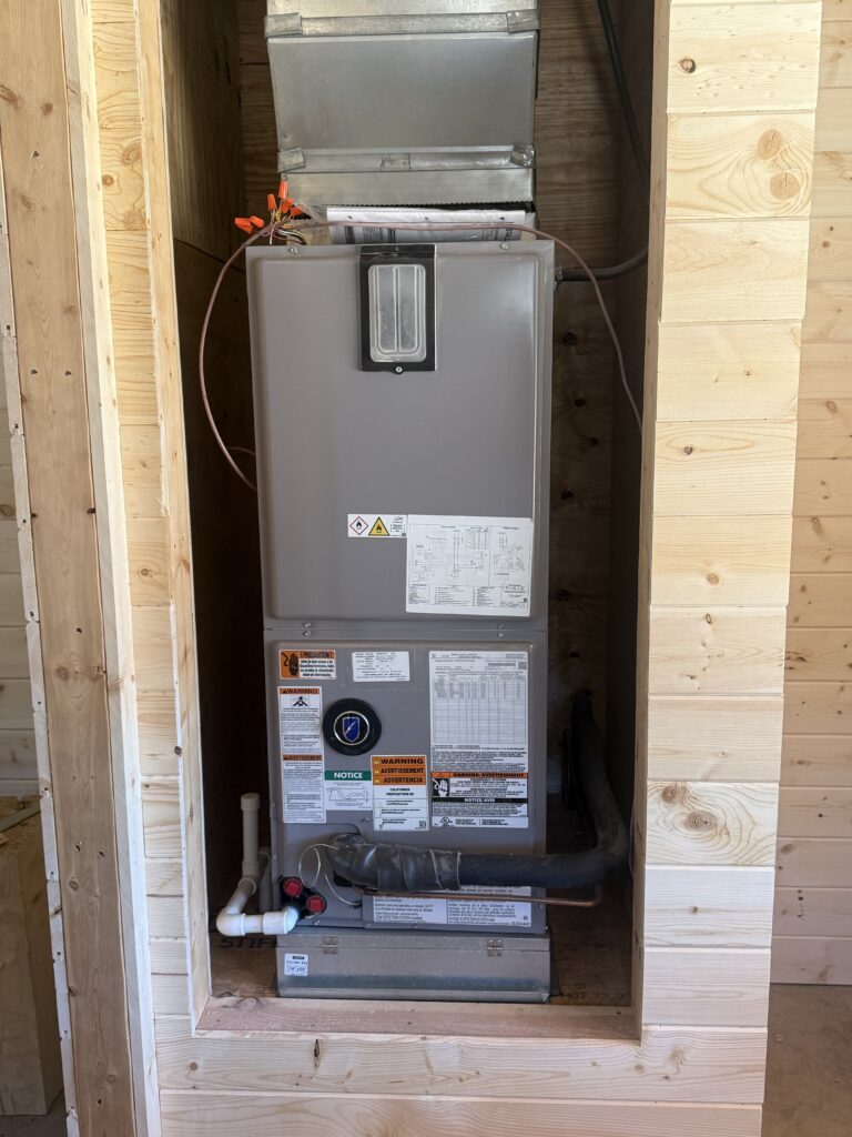 New electric furnace and new Heat Pump condenser installed for a customer in San Angelo.
