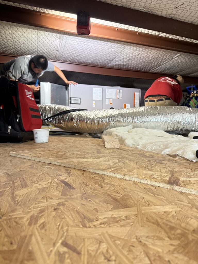 Installation of a new electric furnace in San Angelo.
