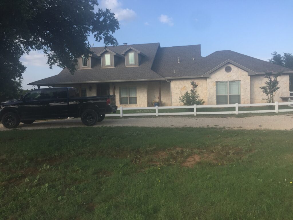 Custom home on a ranch with Trane air conditioning systems installed.